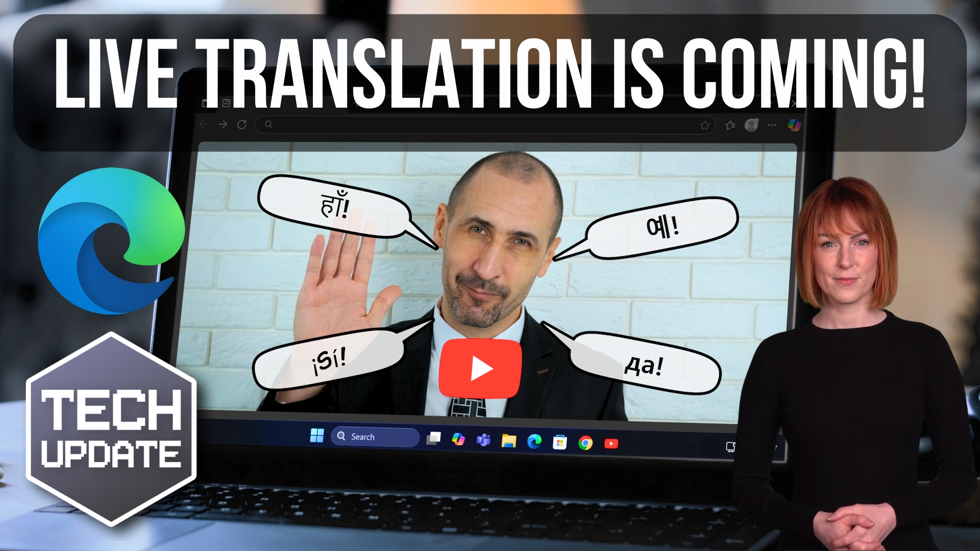 AI audio translation previews in Microsoft Edge